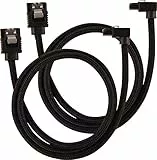 Corsair Cavo SATA Schermato Premium - SATA 6Gbps 60 cm, Connettore a 90°, Nero