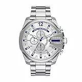 Diesel Orologio Mega Chief da uomo, movimento al quarzo, cassa in acciaio inossidabile da 59 mm con bracciale in acciaio inossidabile, DZ4477