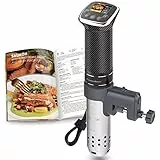 KitchenBoss Sous Vide Roner Cottura a Bassa Temperatura: G322T, IPX7 Impermeabile, 1100W Immersione per Cottura a Bassa Temperatura Sottovuot, Controllo Preciso Della Temperatura, 20 Ricette.