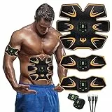 LOFFU Elettrostimolatore per Addominali,Elettrostimolatore Muscolare,EMS Stimolatore,USB Addominale Tonificante Cintura, Cintura Addominale per Muscoli Addominali snelli e tonici,Addome/Braccio/Gamba