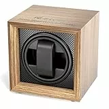 Newaner scatola carica orologio meccanico, color noce, memory foam