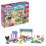 MEGA - Barbie Mercato di Campagna, 90 Blocchi da Costruzione tra cui 3 Micro Bambole Barbie e 4 Animaletti, Giocattolo per Bambini 4+ Anni, HDJ85
