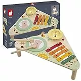 Janod - Tavolo Musicale in Legno Sunshine - Strumento Musicale per Bambini - Gioco di Imitazione e Stimolazione Musicale - Vernice ad Acqua - Dai 12 Mesi, J07616