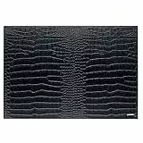 Guzzini Tovaglietta Rigida Double Face Cocco My Fusion, Nero, 43 x 30 cm, 1 pezzo