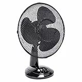 Bestron Ventilatore da tavolo mobile con funzione oscillante, Altezza: 48 cm, Ø 35 cm, 40 W, Nero