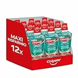 Colgate Collutorio Plax Soft Mint Green Maxi Formato 12 x 500 ml I Con Ingrediente Antibatterico I Protezione dalla Placca per 24H I Gusto Menta I Rilascia una nuova piacevole sensazione di freschezza