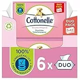 Cottonelle - Carta igienica umidificata, sensitivamente, confezione da 6 confezioni da 84 panni (12 confezioni in totale), 2,16 kg