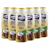 Milmil Bagno Schiuma, Fragranza Latte di Cocco, Dermatologicamente Testato PH Fisiologico - 6 x 1000 ML