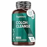 Intensive Colon Cleanse Capsule Vegane - Integratore Naturale con Psyllium Husk, 10 Miliardi di Batteri Buoni CFU, Cusca, Calcio, Magnesio, Potassio - Colon Irritabile - Fermenti Lattici - 60 Capsule