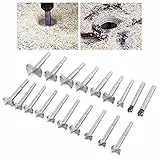 Set 19pz Forstner Drill Bit, Forstner Punte per Trapani Trapano del Legno 10-40mm, Set di punte da trapano Forstner per forare e tagliare legno piatto plastica compensato