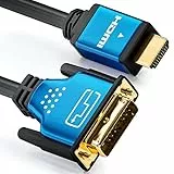 deleyCON 5m Cavo da HDMI a DVI 3D Ready 1080p Full HD DVI-D DVI-I HDMI (19 Pin) a DVI (18+1) Cavo Adattatore
