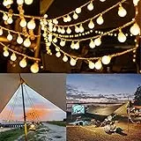Luci LED a Batteria, Catena Luminosa 10 m 100 Led per Esterni, Feste, Natale, Decorazione di Nozze, Matrimonio, DIY, Festa, Bianco Caldo