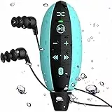 AGPTEK Lettore MP3 Nuoto con Clip, 8GB Lettore Musicale USB con Altoparlanti, Impermeabile IPX8 con Bluetooth e Cuffie Subacquee per Nuoto, Sport Acquatici, Corsa
