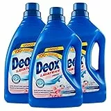 Deox - Detersivo Lavatrice Liquido Fresh, Smacchia e Igienizza, con Formula Antiodore, 30 Lavaggi x 3 Confezioni