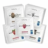 foodspring - Whey Protein monoporzione - 15 x 30g gusti diversi - 80% di proteine del siero del latte - Proteine per lo sviluppo muscolare da portare in viaggio o fuori casa