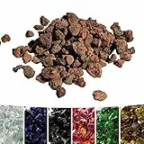 Teamson Home 3 kg Pietre Laviche per Bracieri a Gas Propano, Pietre Naturali del Fuoco, Sicuro per Bracieri a Gas da Giardino All'aperto, Marrone