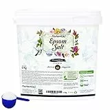 Nortembio Sali di Epsom 6 Kg. Fonte Concentrata di Magnesio Naturale. Sale da Bagno 100% Puro, Senza Additivi. Rilassamento Muscolare e Dormire Bene. E-Book Incluso.