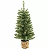 WeRChristmas - Albero di Natale, da 90 cm, con Mini pigne, in Vaso di Resina Dorato