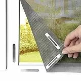 EASYmaxx Zanzariera antipolline per finestre con Magic Click | Tagliata su misura per tutte le finestre fino a 150 x 130 cm | Facile installazione con 12 magneti - senza forare o avvitare [Antracite]