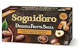 Sogni d'oro Tisana Delizie&Frutta Secca Fave cacao e nocciola con scorza di arancia, Astuccio da 16 Filtri, complemento alimentare, senza calorie. 40 gr