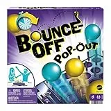 Mattel Games - BOUNCE-OFF POP-OUT gioco di società per famiglie, adolescenti e adulti con 16 palline, 20 carte sfida, base di gioco con timer, Giocattolo e regalo per Bambini 7+ Anni, HKR53