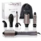 Bellissima Imetec Ceramic & Argan Oil 6in1, Spazzola Ad Aria Calda, 6 Accessori, Ionizzatore, Spazzole Rivestite In Ceramica E Olio Di Argan, Asciuga, Volumizza, Colpo Aria Fredda, 1000 W, Idea Regalo