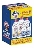 Chanteclair - Detersivo per Lavatrice Color, Ravviva e Protegge i Colori dei Capi, Pulito Impeccabile - 3 Flaconi da 1750 ml