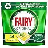 Fairy Detersivo Pastiglie Lavastoviglie Brillantante, 44 Capsule, Original Limone, Azione Pulente Con Azione Brillante