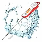 ThermoPro TP15 Termometro Cucina Impermeabile con Sonda Lunga Digitale Professionale da Lettura Istantaneo per Alimenti Liquidi Latte Carne Barbecue Cibo Dolci Olio Vino con Calibrazione