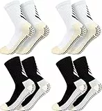 LUROON Calze Antiscivolo Calcio, 3 Paia Calzini Sportivi Inverno Addensare Cotone Anti-vesciche Calzini Da Corsa Traspiranti Tennis Calzettoni Unisex per Ciclismo Trekking Corsa Jogging