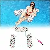 Galleggiante Gonfiabile, 4 in 1 Letto Galleggiante, Amaca Acquatica per Adulti per Feste di Nuoto, Lounge Galleggiante Multiuso, Gonfiabile Galleggiante Sedia (1)