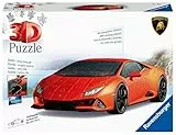 Ravensburger - 3D Puzzle Lamborghini Huracán Evo Rossa, 108 Pezzi, 8+ Anni