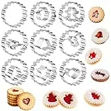 9pcs Formine per Biscotti Natale, Stampi Biscotti Natale in Acciaio Inossidabile, Tagliabiscotti Natale per DIY Decorazioni Dolci Biscotti