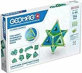 Geomag - Classic Panels 114 Pieces- Magnetic Construction for Children - Green Collection - 100 Percent Recycled Plastic Educational Toys