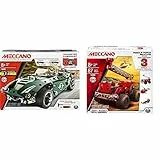 MECCANO Multimodello da 5 Veicolo a Retrocarica, Kit di Costruzioni da 175 Pezzi, dagli 8 Anni & Multimodello da 3, Veicoli di Soccorso, kit di costruzioni con 87 pezzi dagli 8 anni