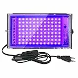 Eleganted Luce Nera, Faro LED Proiettore 100W Pacco Faretto UV LED, con spina, IP65 Luce Effetto per Esterni Festa Compleanno Discoteca Bar DJ