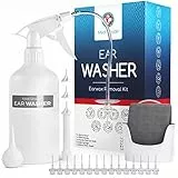 Medi Grade Kit per Pulizia Orecchie 500ml – Apparecchio per Rimozione Tappi Orecchie 16 in 1 – Kit Eco-Friendly Cerume Orecchie Pulitore – Migliora Naturalmente l’Udito