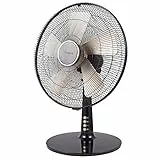 Ardes AR5D40B Ardes ELDORADO 40 Ventilatore da Tavolo 5 Pale 40 cm Dorate 3 Livelli di Velocità Oscillazione Automatica Dettagli Gold, Nero/Oro