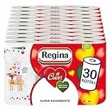 Regina di Cuori Carta Cucina | Confezione da 30 Rotoli a 2 veli | 50 fogli per rotolo | Grande Assorbenza, Spessa e Resistente | Carta 100% certificata FSC®