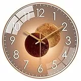 ALEENFOON Orologio da Parete al Quarzo Silenzioso Moderni Cucina 30 cm, Quarzo da Parete Interno Orologio Sospeso da Muro (Venere Oro)