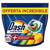 Dash Power Pods Detersivo Lavatrice In Capsule, 46 Lavaggi, Azione Extra-Igienizzante Per Capi Colorati, Contro Sporco E Batteri, Efficace Anche A Freddo E In Cicli Brevi