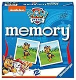 Ravensburger 20743 5 Memory Paw Patrol, Gioco Memory per Famiglie, Età Raccomandata 4+, 72 Tessere