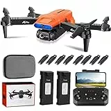 HHD Drone Facile da Utilizzare con Fotocamera 2K EIS, Volo di 40 Minuti, Pieghevole e Portatile, Ideale per Adulti e Principianti, Controllo via App, Ritorno Automatico GPS, e Doppia Batteria Inclusa