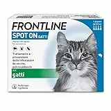 FRONTLINE Spot On, 4 Pipette, Gatto, Antiparassitario per Gatti e Gattini di Lunga Durata, Protegge da Zecche, Pulci e Pidocchi, Antipulci In Confezione da 4 Pipette da 0.5 ml