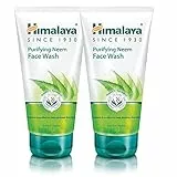 HIMALAYA HERBALS Purifying Neem Face Wash Gel 150g | Pulisce profondamente i pori e l'breakouts | Detergente viso a base di erbe per il controllo dell'olio (2-Pack)