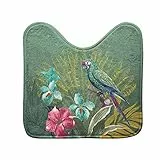 Douceur d'intérieur, tappeto contorno wc 45x45 cm microfibra stampata equatorial des pos.