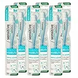 6x Sensitive Mineral Active Mentadent Spazzolino Protezione Sensibilità con Setole Morbide per Denti Sensibili - 6 Spazzolini