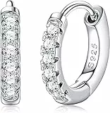 YADOCA Orecchini a Cerchio in Argento Sterling 925 per Donne Ragazze Orecchino Huggie Anallergico Cubic Zirconia Orecchini Piccoli Dormienti Gioielli Argento