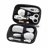 Tommee Tippee kit per la cura e l'igiene dei bambini, 9 articoli essenziali a casa e in viaggio in custodia impermeabile e lavabile (la fantasia potrebbe cambiare)
