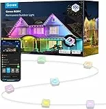 Govee Luci da Esterno RGBIC, Luci da Esterno Intelligenti con 72 Modalità di Scena, 30M con 72 Luci di Gronda LED IP67 Impermeabili per Feste e Quotidianità, Funziona con Alexa, Google Assistant